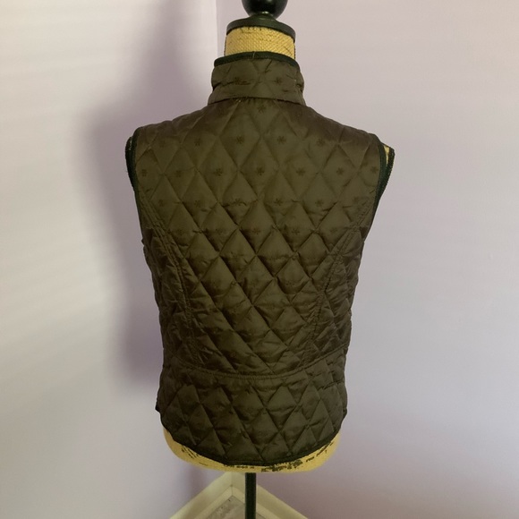 Eddie Bauer Goose Down Quilted Vest Brown Sz Small - Picture 4 of 5